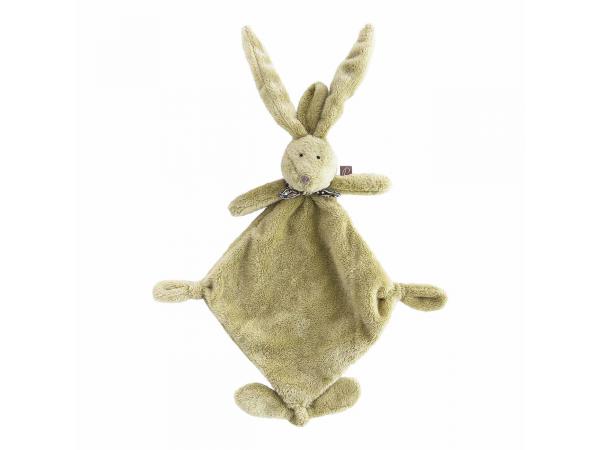 Dimpel - Doudou musical lapin liberty rose Flore - Position assis 18 cm,  Debout 30 cm