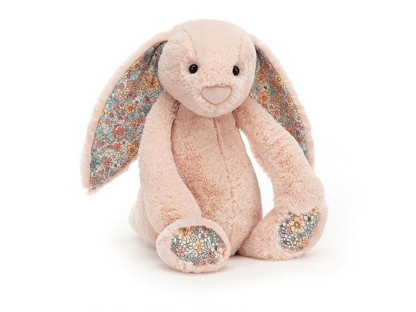 Jellycat - Doudou plat lapin beige Blossom Bea - L: 5 cm x l : 22 cm x H:  25 cm